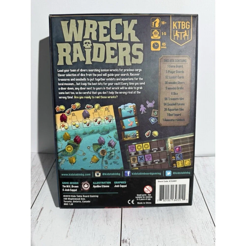 Kids Table Board Gaming Wreck Raiders Underwater Board Game 1-5P 10+ 2019 Award